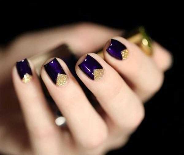عکس ناخن اکلیلی ساده