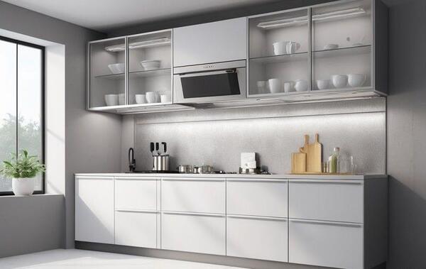 عکس کابینت آشپزخانه سفید مشکی