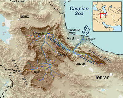 عکس رودخانه سفیدرود گیلان