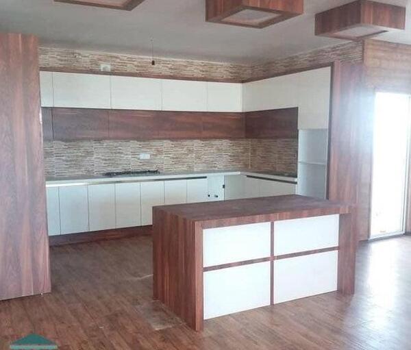 عکس کابینت سفید قهوه ای