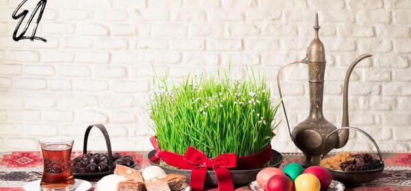عکس هنری با سفره هفت سین