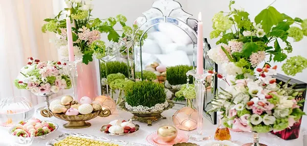 عکس سفره هفت سین داخل سینی