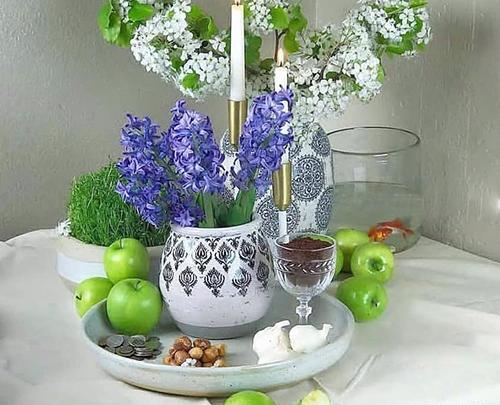 عکس سفره هفت سین داخل سینی