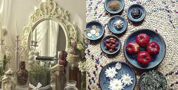 عکس سفره هفت سین داخل سینی