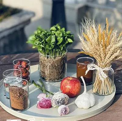 عکس سفره هفت سین داخل سینی