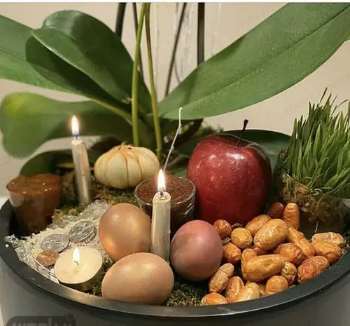 عکس سفره هفت سین داخل سینی