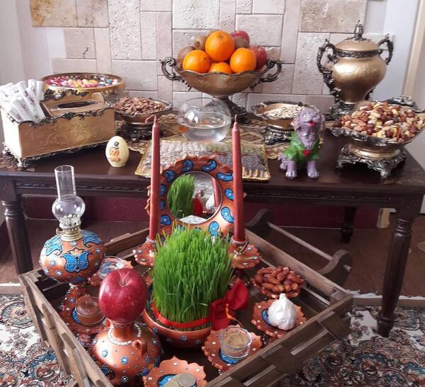 عکس سفره هفت سین داخل سینی