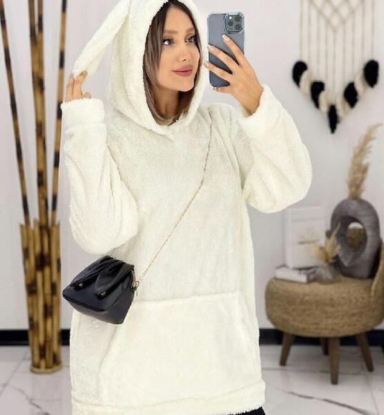 عکس هودی سفید دخترانه