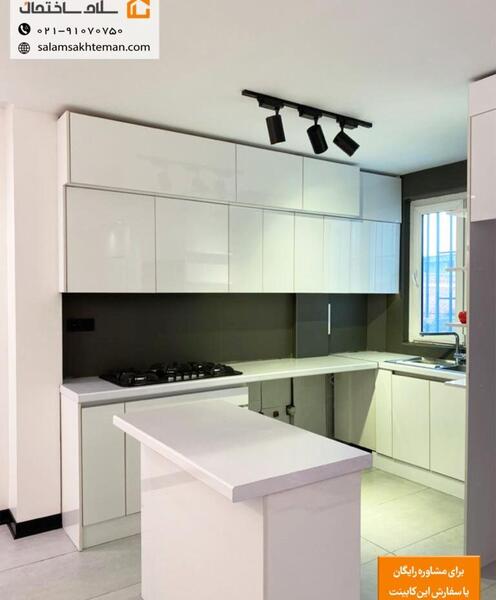 عکس کابینت های گلاس سفید مشکی