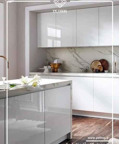 عکس کابینت های گلاس سفید مشکی