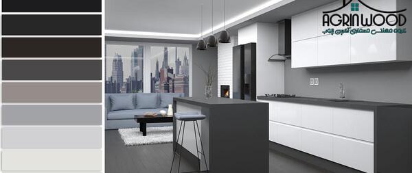 عکس کابینت های گلاس سفید مشکی