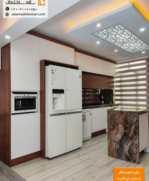 عکس کابینت های گلاس سفید مشکی