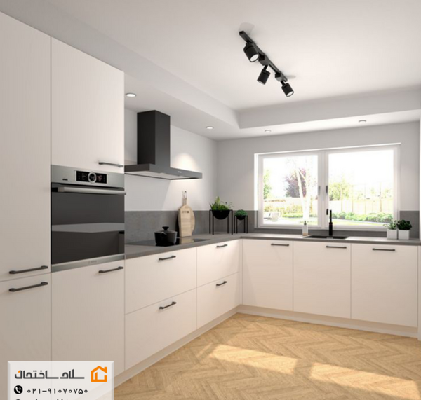 عکس کابینت های گلاس سفید و مشکی
