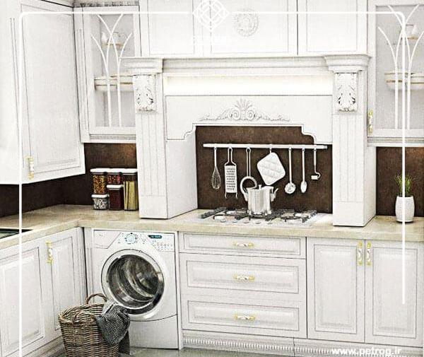 عکس کابینت های گلاس سفید و مشکی
