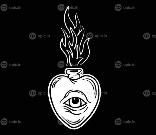 دانلود عکس قلب سیاه سفید