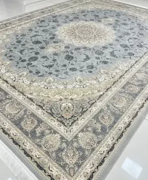 عکس فرش سفید طوسی