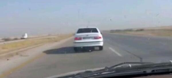 عکس تصادف سمند سفید