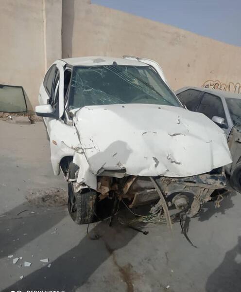عکس تصادف سمند سفید