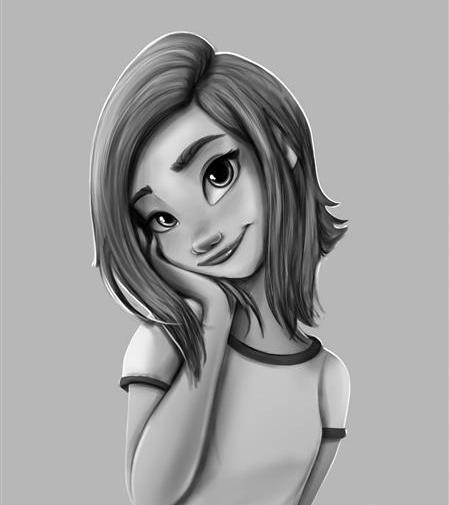 عکس سیاه سفید دخترونه کارتونی