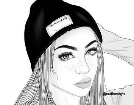 عکس سیاه سفید دخترونه کارتونی