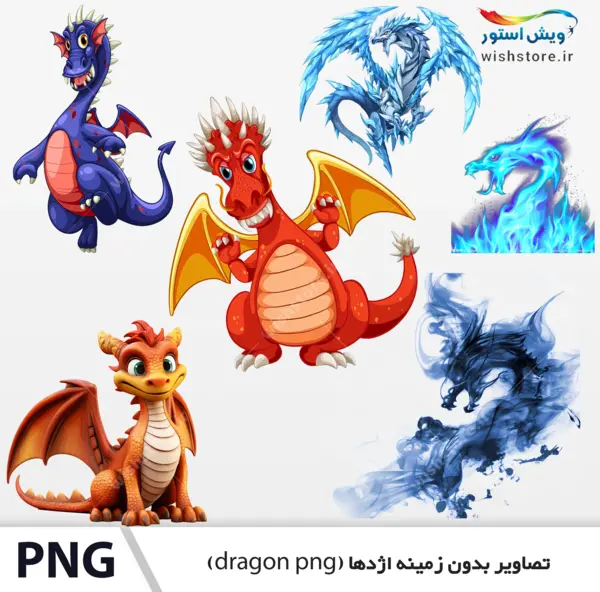 عکس اژدها کارتونی سیاه و سفید