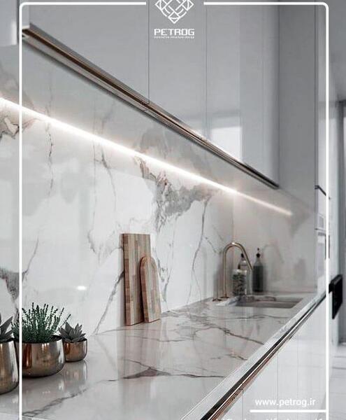 عکس کابینت های گلاس سفید اکلیلی