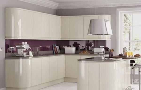 عکس کابینت های گلاس سفید اکلیلی
