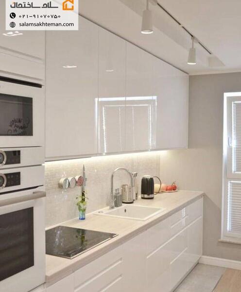 عکس کابینت های گلاس سفید اکلیلی