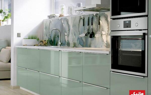 عکس کابینت های گلاس سفید اکلیلی