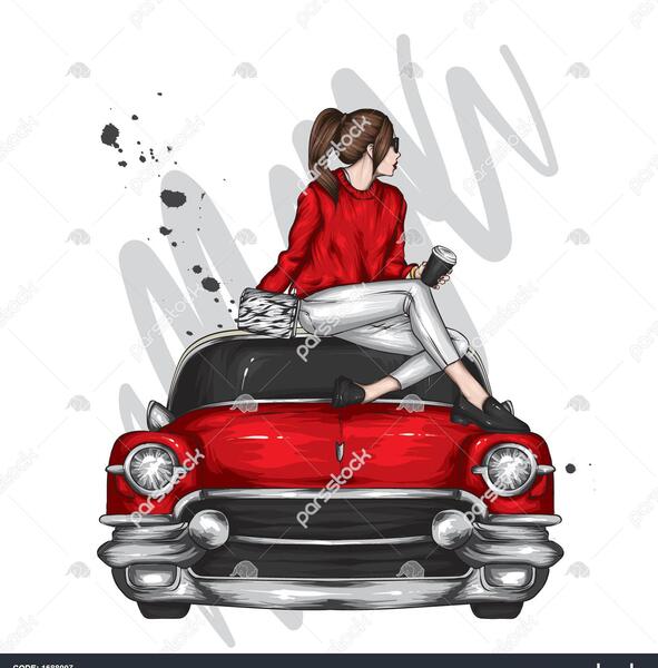 ژست عکس با ماشین پارس دخترانه