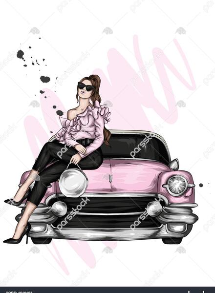 ژست عکس با ماشین پارس دخترانه