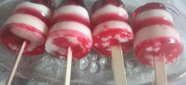 عکس ژله با چوب بستنی