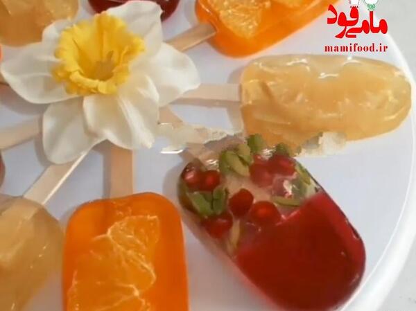 عکس ژله با چوب بستنی