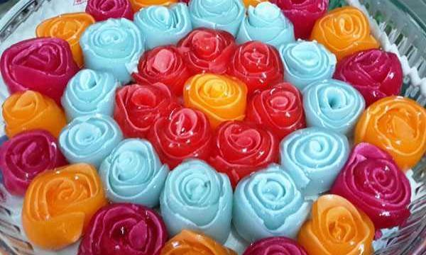 عکس ژله با گل