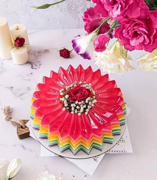عکس ژله با گل