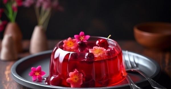 عکس ژله با گل