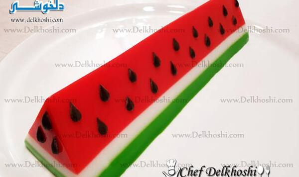 عکس ژله هندوانه قالبی