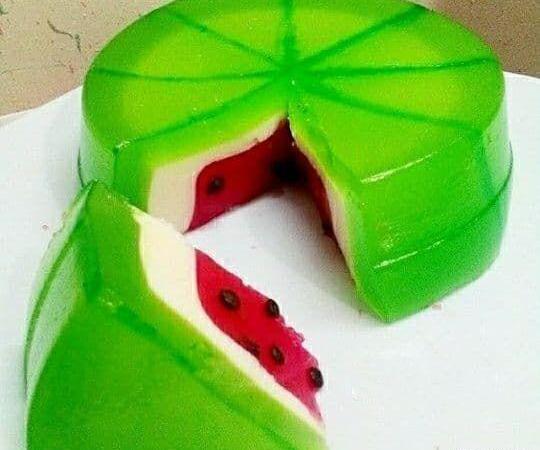 عکس ژله هندوانه قالبی