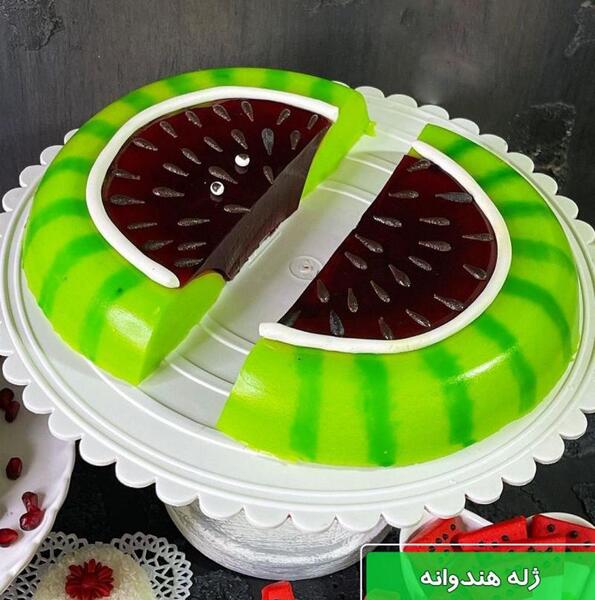 عکس ژله هندوانه قالبی