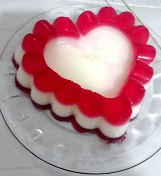 عکس ژله در قالب قلبی