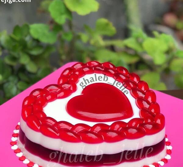 عکس ژله در قالب قلبی