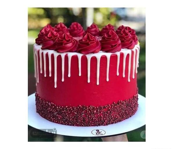 عکس کیک ژله ای قرمز