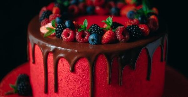 عکس کیک ژله ای قرمز
