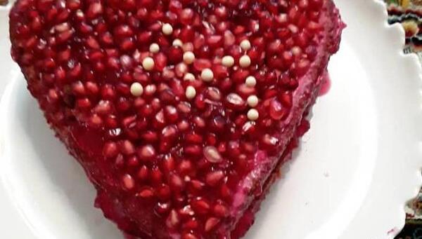 عکس کیک ژله ای قرمز