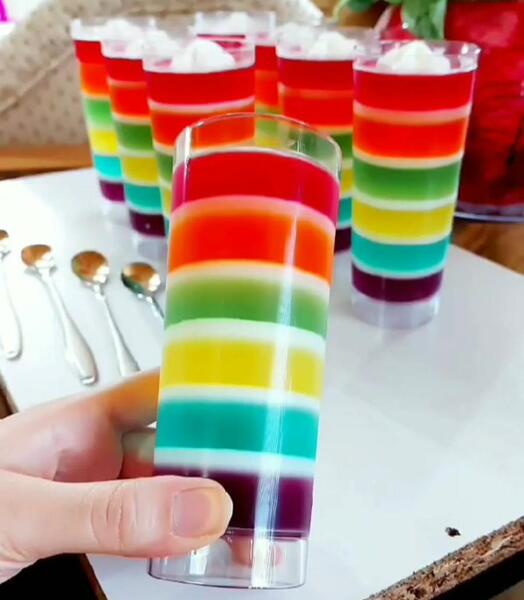 عکس ژله رنگ رنگی