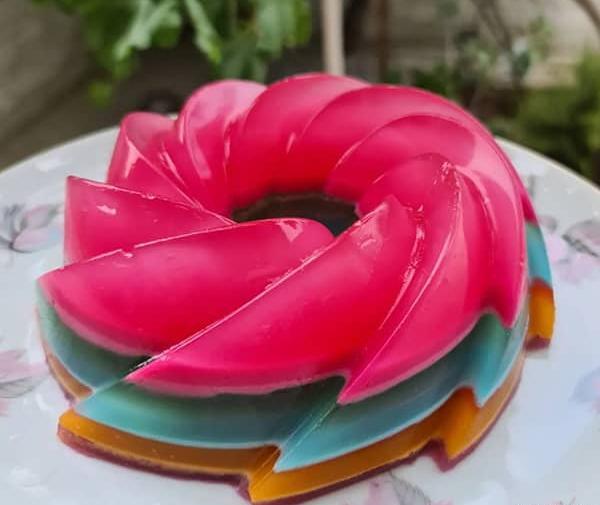 عکس ژله های دو رنگ
