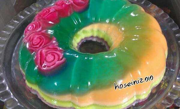 عکس ژله های دو رنگ