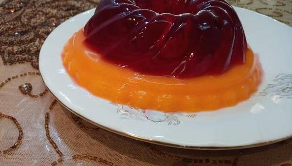 عکس ژله های دو رنگ
