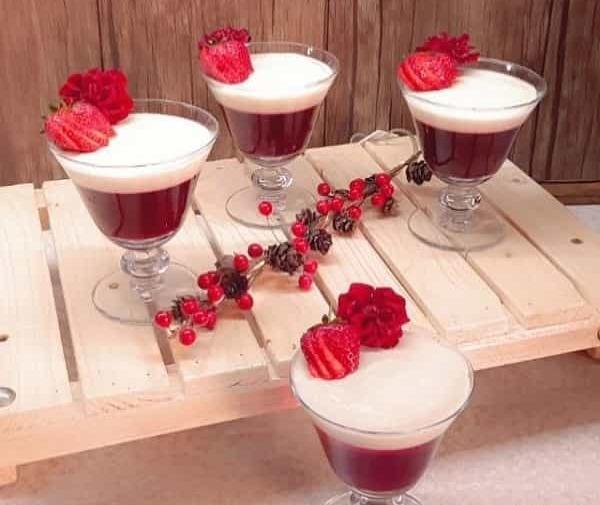 عکس ژله های دو رنگ