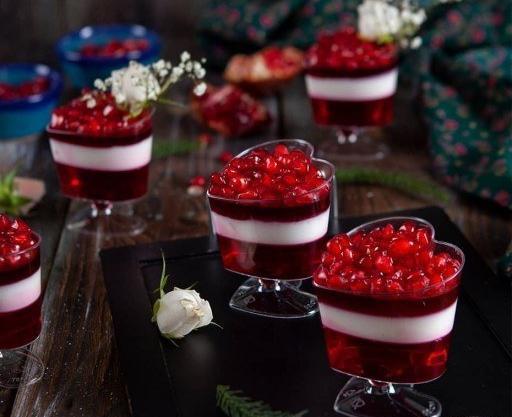 عکس ژله های دو رنگ
